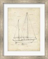 Sailboat Blueprint VI Fine Art Print