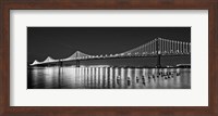 Bay Bridge lit up at night, San Francisco, California Fine Art Print