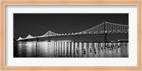 Bay Bridge lit up at night, San Francisco, California Fine Art Print