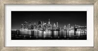 Illuminated  Manhattan Skyline, New York City Fine Art Print
