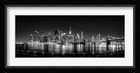 Illuminated  Manhattan Skyline, New York City Fine Art Print
