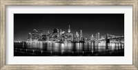 Illuminated  Manhattan Skyline, New York City Fine Art Print