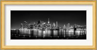 Illuminated  Manhattan Skyline, New York City Fine Art Print