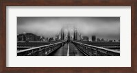 Fog over the Brooklyn Bridge, New York City Fine Art Print