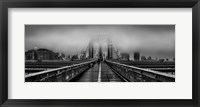 Fog over the Brooklyn Bridge, New York City Fine Art Print
