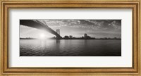 Suspension Bridge at sunrise, Williamsburg Bridge, East River, Manhattan, NY Fine Art Print