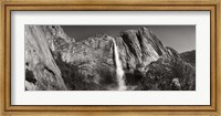 Water falling from rocks in a forest, Bridalveil Fall, Yosemite National Park, California Fine Art Print