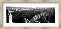 High angle view of buildings in a city, Central Park, Manhattan, NY Fine Art Print