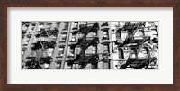 Low angle view of fire escapes on buildings, Little Italy, Manhattan, NY Fine Art Print