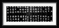 Close-up of Chinese ideograms, Beijing, China BW Fine Art Print
