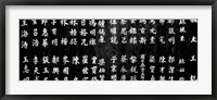 Close-up of Chinese ideograms, Beijing, China BW Fine Art Print