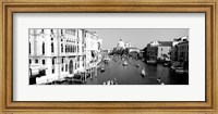 High angle view of gondolas in a canal, Grand Canal, Venice, Italy Fine Art Print