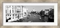 High angle view of gondolas in a canal, Grand Canal, Venice, Italy Fine Art Print