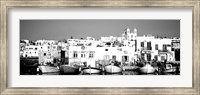 Boats at the waterfront, Paros, Greece Fine Art Print