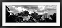 Ruins Of An Old Temple, Tikal, Guatemala BW Fine Art Print