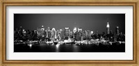 Buildings at the waterfront, Manhattan, NY Fine Art Print