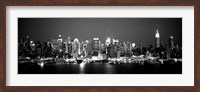 Buildings at the waterfront, Manhattan, NY Fine Art Print