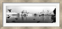 Reflection of Golden Temple, Amritsar, Punjab, India (black & white) Fine Art Print