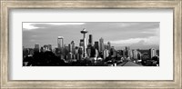 City viewed from Queen Anne Hill, Space Needle, Seattle, Washington State Fine Art Print