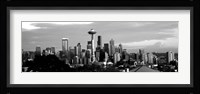 City viewed from Queen Anne Hill, Space Needle, Seattle, Washington State Fine Art Print