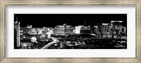City lit up at night, Las Vegas, Nevada Fine Art Print
