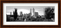 Downtown skyline from Centennial Park, Tulsa, Oklahoma Fine Art Print