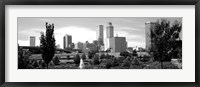 Downtown skyline from Centennial Park, Tulsa, Oklahoma Framed Print