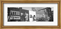 Neon signs on buildings, Nashville, Tennessee BW Fine Art Print