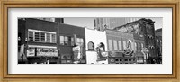Neon signs on buildings, Nashville, Tennessee BW Fine Art Print