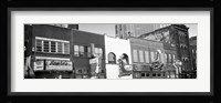 Neon signs on buildings, Nashville, Tennessee BW Fine Art Print