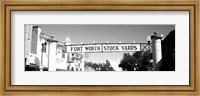 Signboard over a street, Fort Worth Stockyards, Fort Worth, Texas Fine Art Print