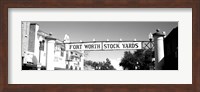 Signboard over a street, Fort Worth Stockyards, Fort Worth, Texas Fine Art Print