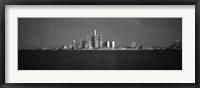 Buildings at waterfront, Detroit, Michigan Fine Art Print