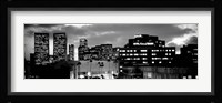 Building lit up at night in a city, Century City, Beverly Hills, California Fine Art Print