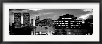 Building lit up at night in a city, Century City, Beverly Hills, California Fine Art Print