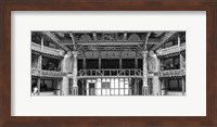 Interiors of a stage theater, Globe Theatre, London, England BW Fine Art Print