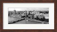 Houses of Parliament, Thames River, City of Westminster, London, England Fine Art Print