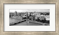 Houses of Parliament, Thames River, City of Westminster, London, England Fine Art Print