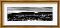 High angle view of a city at dusk, Culver City, Santa Monica Mountains, California Fine Art Print