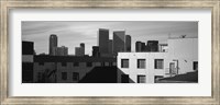 Buildings in front of skyscrapers, Century City, City of Los Angeles, California Fine Art Print