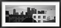 Buildings in front of skyscrapers, Century City, City of Los Angeles, California Fine Art Print