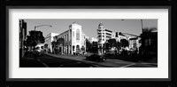 Car moving on the street, Rodeo Drive, Beverly Hills, California Framed Print