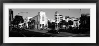 Car moving on the street, Rodeo Drive, Beverly Hills, California Framed Print