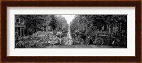 Bikes in Amsterdam, Netherlands (black & white) Fine Art Print