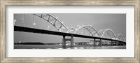 Bridge over a river, Centennial Bridge, Davenport, Iowa Fine Art Print