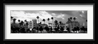 Buildings Lit Up At Dusk, Ocean Drive, Miami Beach, Florida Fine Art Print