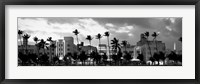 Buildings Lit Up At Dusk, Ocean Drive, Miami Beach, Florida Fine Art Print
