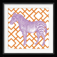 Bright Menagerie Zebra Fine Art Print