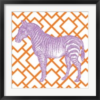 Bright Menagerie Zebra Fine Art Print