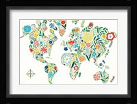 Floral World White Fine Art Print